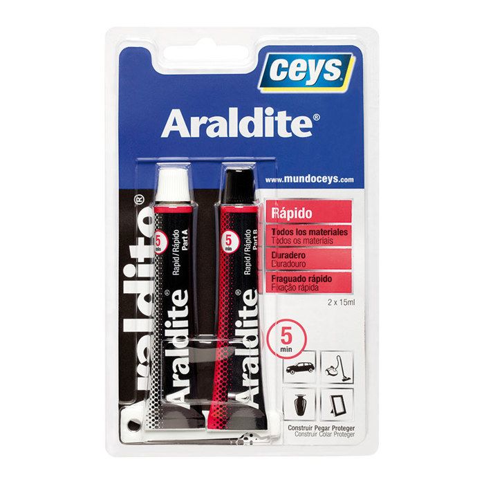 Colle Rapide - Araldit - 15+15ML - Couleur Noir - Haute Performance ...