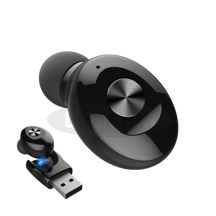 1 Pc Mini Oreillette Bluetooth Invisible Sans Fil Kit Ecouteur