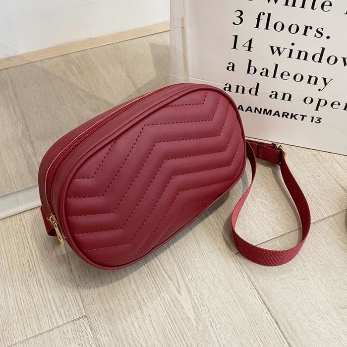 Sac banane deals cuir rouge