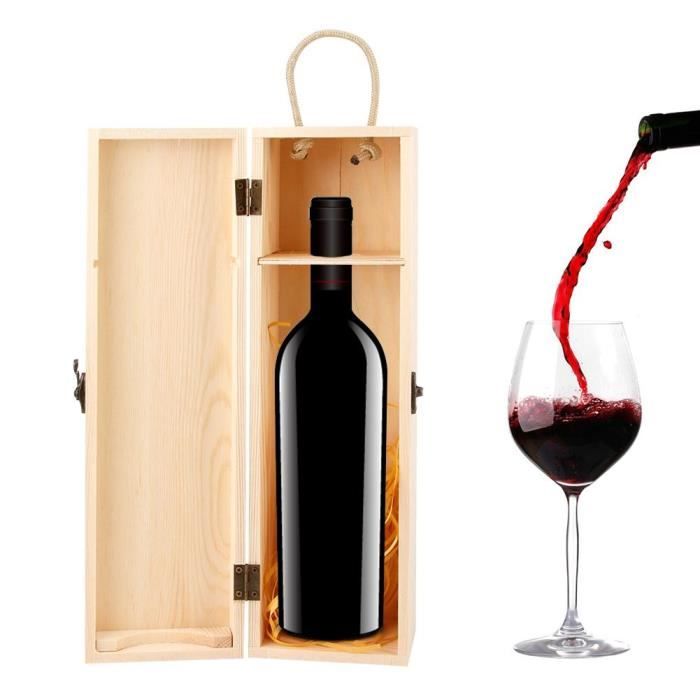 ESTINK Boîte à vin Boîte de rangement de vin rouge exquis rétro