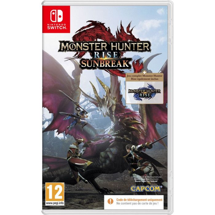 Monster Hunter Rise Sunbreak Code in a Box Nintendo Switch - vue 3