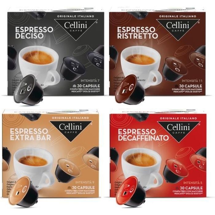 CELLINI - 120 Capsules de café compatibles Dolce Gusto -