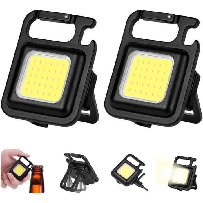 Mini Lampe COB LED XUKEY – 2 Pièces, Porte-clés, Rechargeable, Aimant Pour Camping