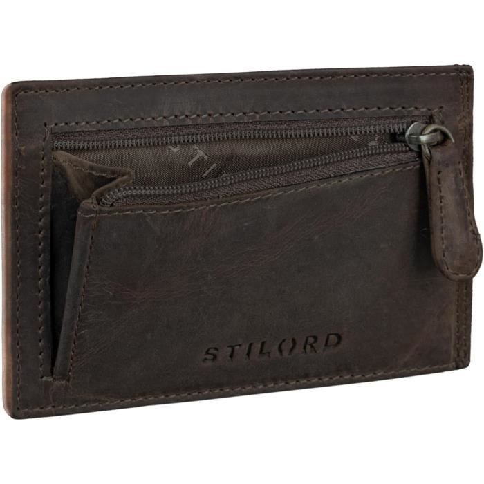 Rangement Pièces Porte-Monnaie En Cuir Véritable Benthill - Boîte