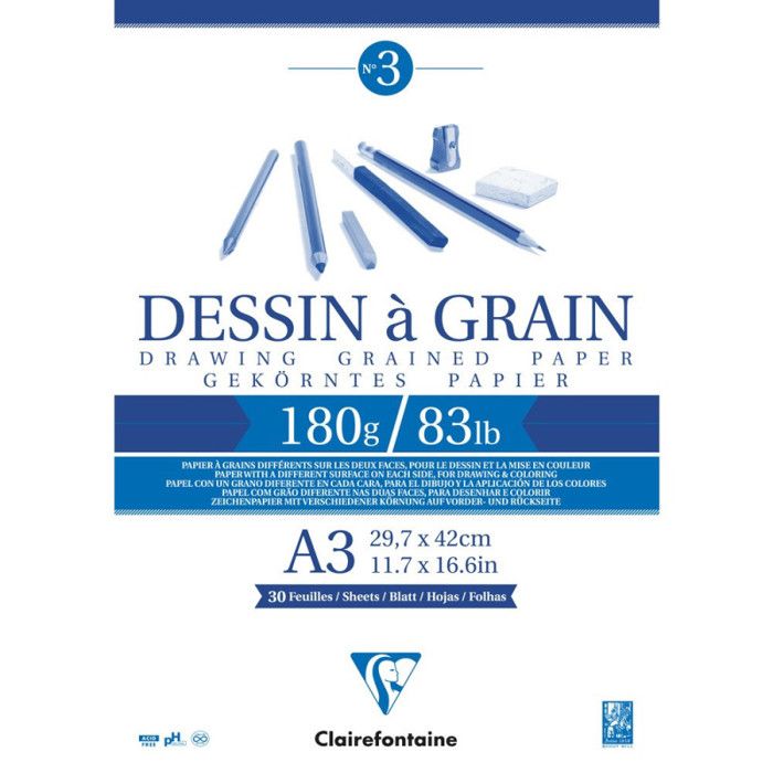 Bloc Dessin Grain Fin 21x29,7 20f 224g