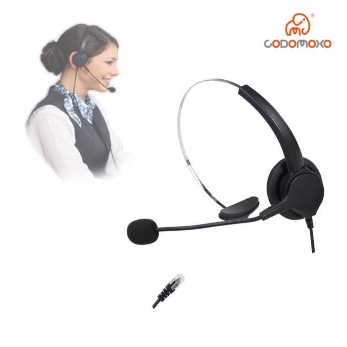 Codomoxo® Original Casque d'écoute mains libres sans fil Casque audible  monofonique avec antémémoire pour téléphone de burea - Cdiscount Téléphonie