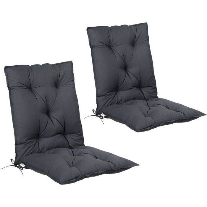 2x Coussin De Chaise Avec Dossier Anthracite 116x57x7cm Coussin Pour Fauteuil Interieur Exterieur Maison Jardin Achat Vente Coussin D Exterieur 2x Coussin De Chaise Avec D Cdiscount
