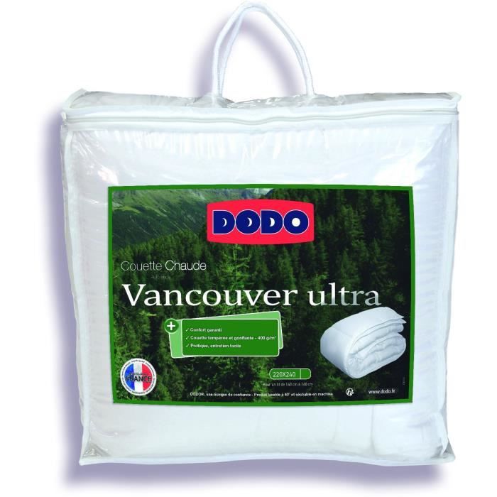 Couette Chaude - DODO - Vancouver Ultra - 220 x 240 cm - Blanc