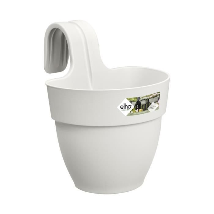 Elho Pot de fleurs Vibia Campana Easy Hanger Small - Blanc Soie - Balcon extérieur - L 24.1 x W 20.5 x H 26.5 cm - vue 1