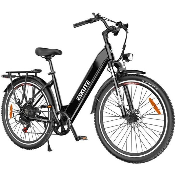 ESKUTE-vélo électrique femme/homme-pneus 26 pouces-moteur Bafang 250W-batterie 20AH