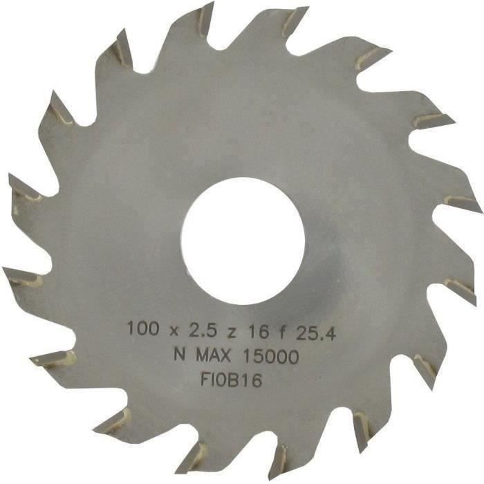 Lame à pointes carbures 16 dents Ø extérieur 100mm et alésage 25,4mm pour système de coupe avec tête