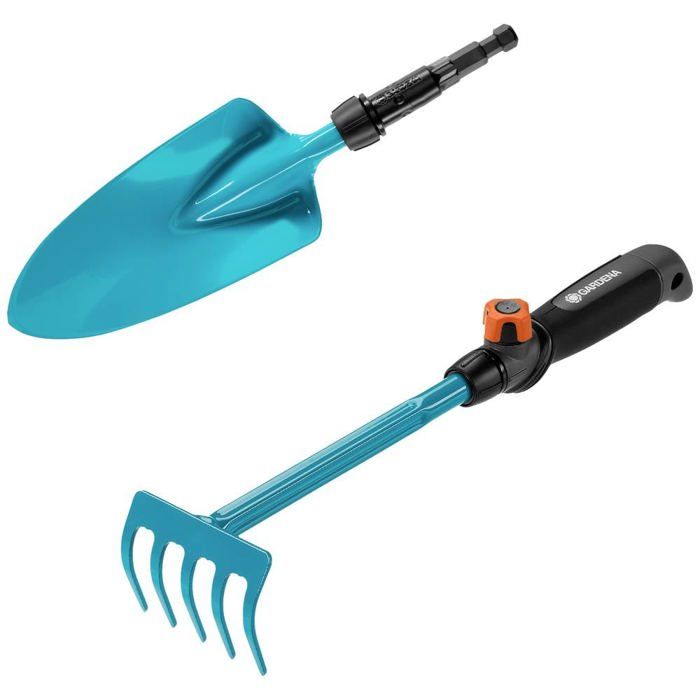 Set d'outils de jardin Gardena Combisystem Collier de fleurs et râteau à fleurs