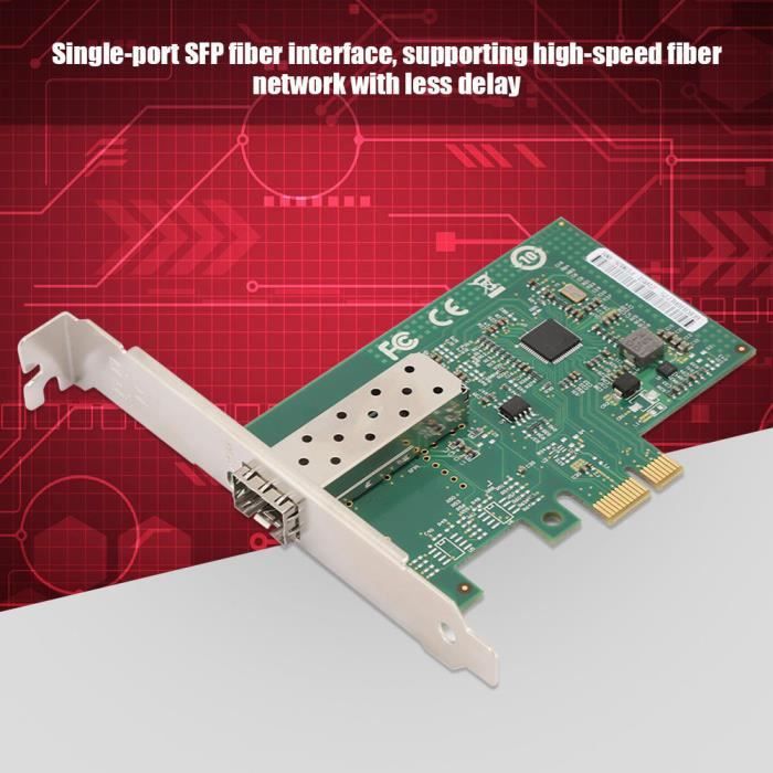 Carte réseau 10/100/1000bps, Carte réseau Gigabit fibre optique, PCIExpress 2.1