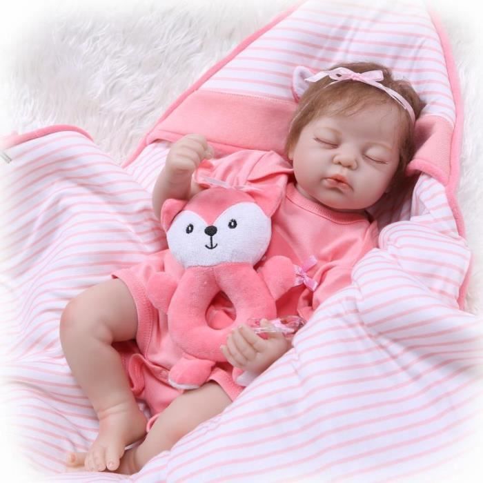 Bebe Reborn vraie vie bebe Silicone souple Reborn poupee nouveau ne bebe jouets pour enfants cadeau d anniversaire Juguete Brinquedo Cdiscount Jeux Jouets