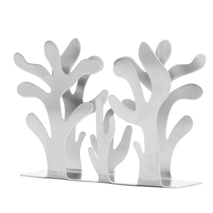 Porte-serviettes En Forme De Corail En Acier Inoxydable - Design élégant Pour Cuisine, Salle à Manger Ou Bureau (Argent) - 3