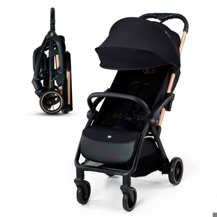 KINDERKRAFT - Poussette canne APINO - 4 roues - Noir