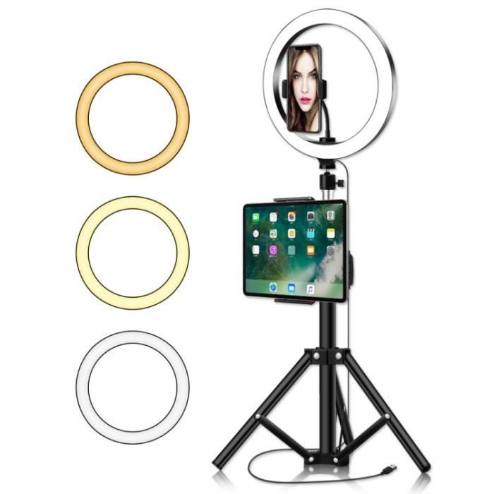 Ring Light 13 "Selfie Light Anneau Avec Support Réglable (18.11 '' à 82
