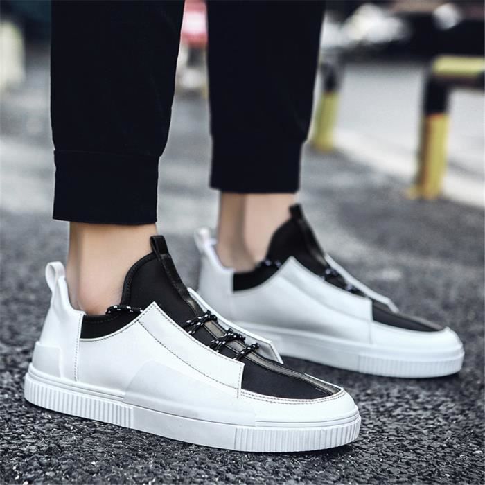 Baskets homme chaussures résistantes à l'usure Respirant Meilleure Qualité Antidérapant Grande Taille Sneakers tendance Blanc - Cdiscount Chaussures