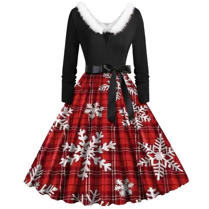 Robe No?�l Femme Robe Noel Femme Chic et Elegante Robe No?�l Femme Robe Femme de Cocktail Vintage 