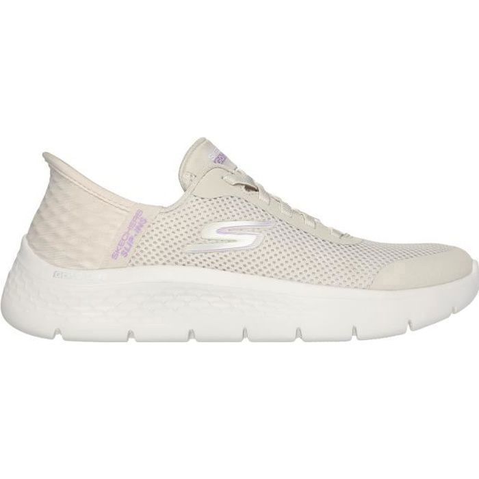 Baskets femme Skechers Go Walk Flex SKECHERS Go Walk Flex Blanc Lacets Plat White mesh black trim Cdiscount Chaussures