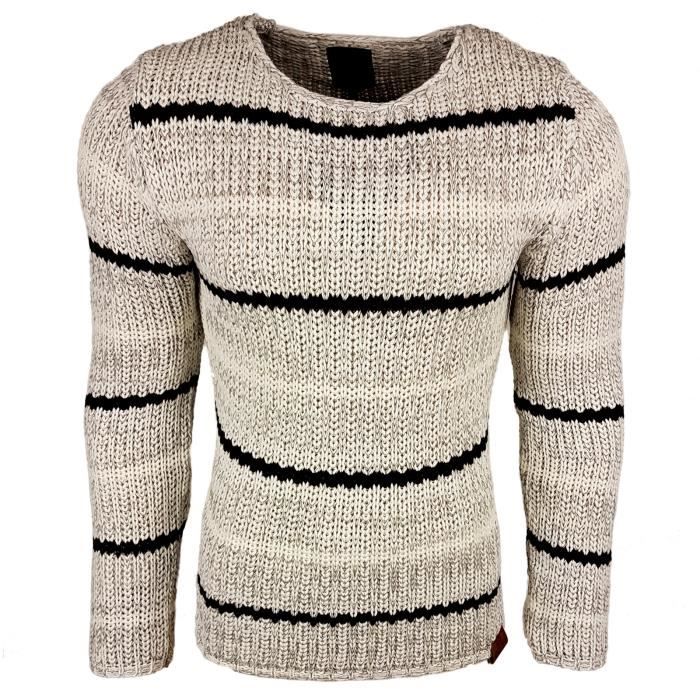 Sweat rayé homme clearance