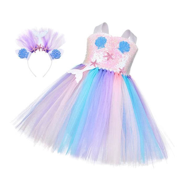 Robe Tutu Sirene Reveuse Avec Cerceau De Bebe Filles Tenue D Anniversaire Costume Deguisement Panoplie De Deguisement Cdiscount Jeux Jouets