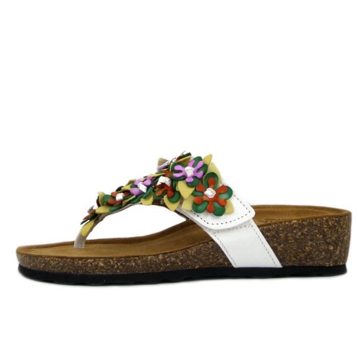 Tong cuir femme confort sales