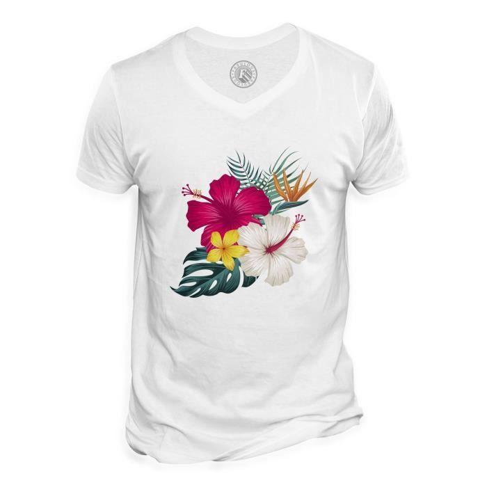 T shirt hot sale fleur homme