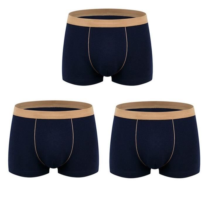 Boxer grande taille pour homme Marque Modele Lot de culottes solides en coton respirant Blanc Cdiscount Pret a Porter