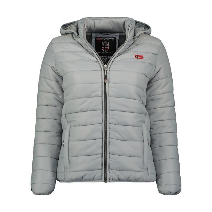 Doudoune Femme GeoNorway Atika Hood EODB233 Gris Clair Grey Cdiscount Pret a Porter