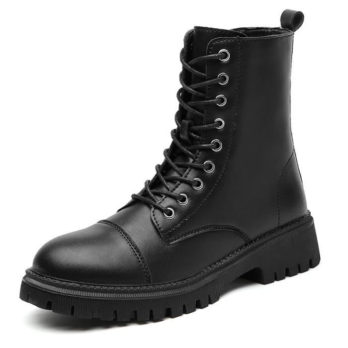 Bottines femme Cuir de mode Noir Noir Cdiscount Chaussures