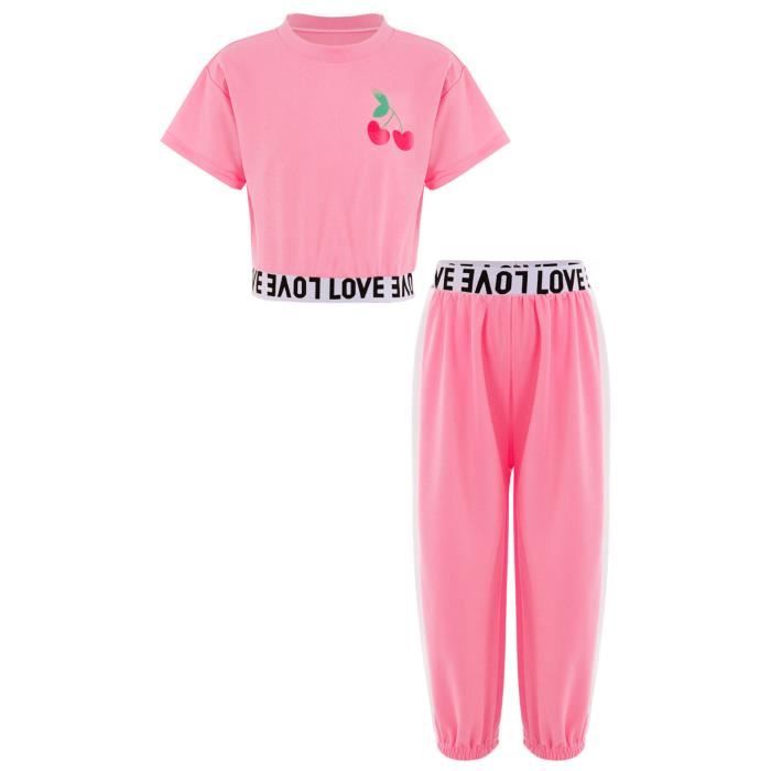 Iiniim Ensemble Vêtements Sport Fille Enfant Survêtement Tenue