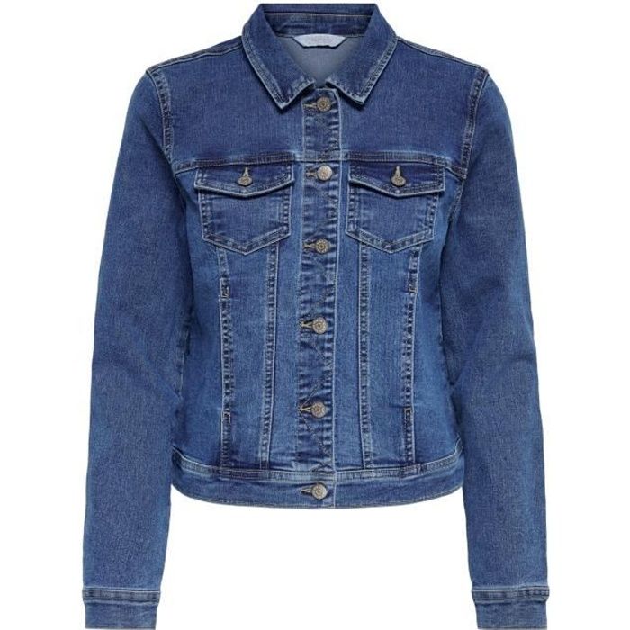 Veste en jean femme Only Wonder medium blue denim M Medium blue denim Cdiscount Pret a Porter
