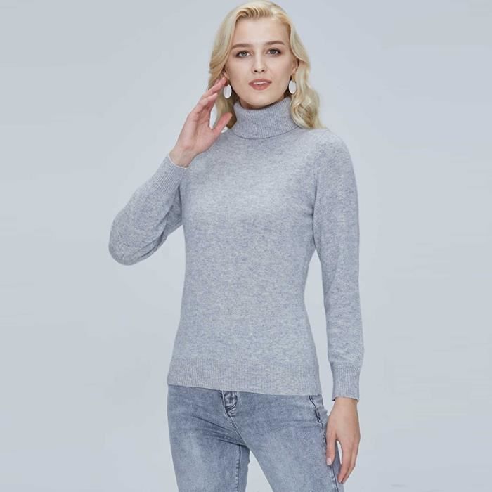 Pull Femme, Pull Cachemire for Femme, Pull Col Roulé 100% Pur