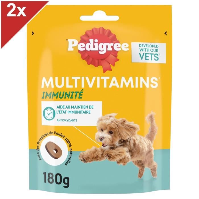 Comparer les prix de PEDIGREE Aliments Complémentaires Immunité pour chien 2x180g