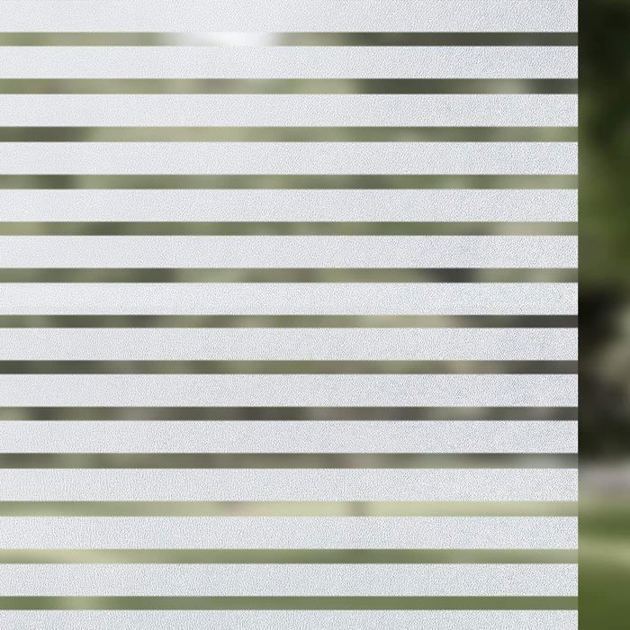 Film Fenetre Anti Regard Motif Rayure 90x300cm Brise Vue Fenetre Electrostatique Protection UV Film pour Vitre Décoratif