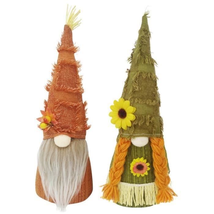 Lot De 6 Autocollants Fenêtre Thème Automne - Feuilles D'Érable, Citrouilles, Gnomes - Déco Réutilisable Sans Colle Pour Thanksgiving Et Halloween