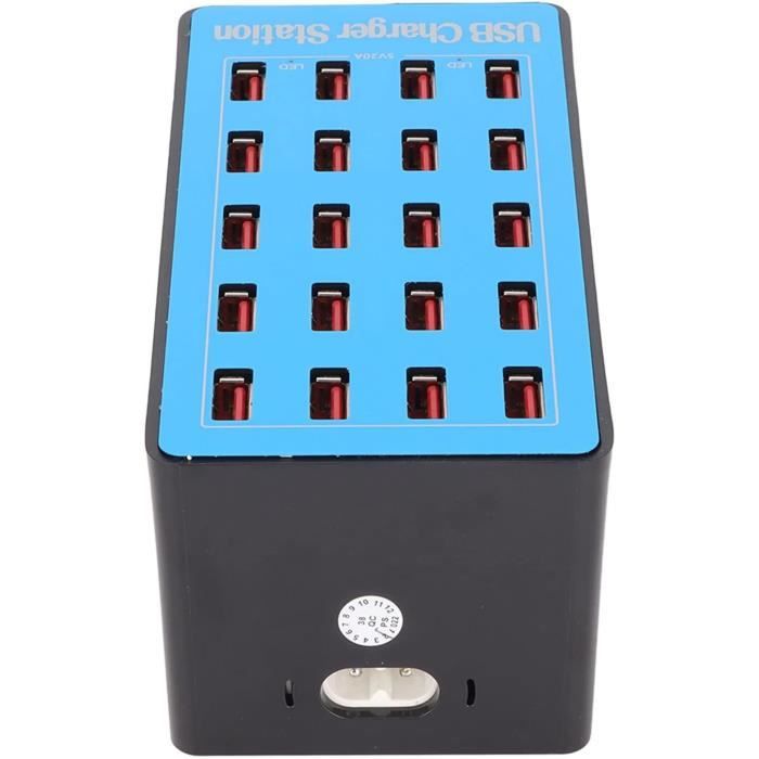 Station De Charge USB 20 Ports 690W - Charge Rapide Pour Smartphones, Tablettes...
