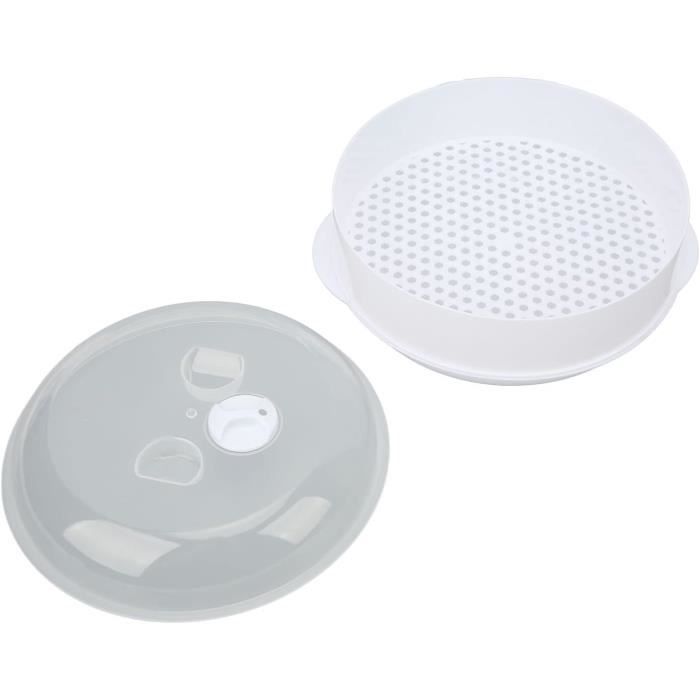 Lubelski Cuiseur Vapeur De Maïs Au Micro-Ondes Avec Poignée Résistant à La Chaleur De Qualité Alimentaire Lavable Au Lave-Vaisselle 2 Grilles De Maïs Cuiseur Vapeur Gadgets De Cuisine