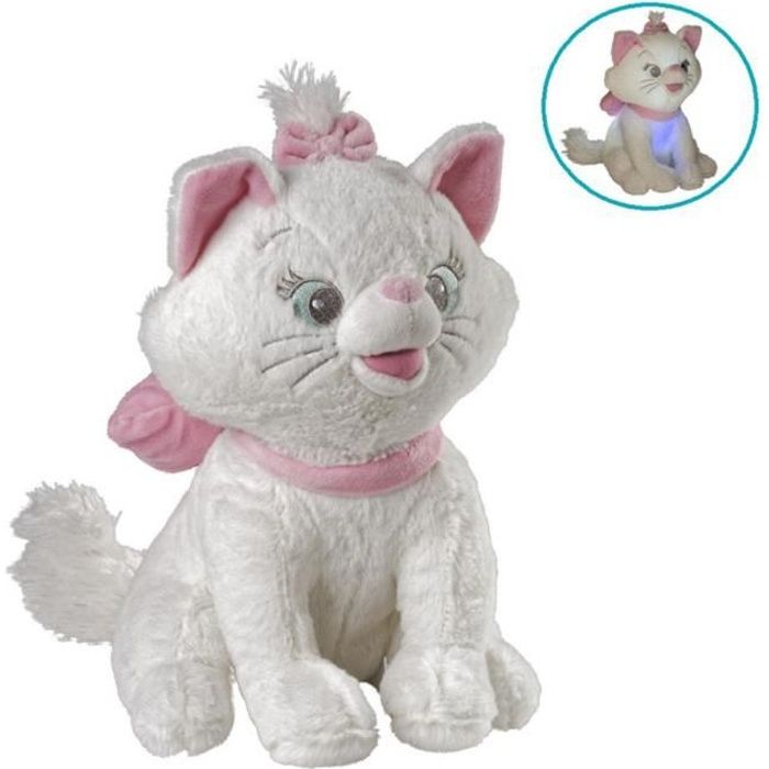 Peluche lumineuse et musicale Les Aristochats de Disney Marie Blanc 28 cm Cdiscount Jeux Jouets