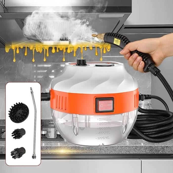 Nettoyeur Vapeur Portable 2500W - Réservoir 1,2L, 6 Accessoires, 9 Vitesses - Pour Sol, Canapé, Salle De Bain, Voiture - 11