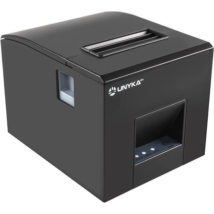 UNYKAch POS3 Thermodrucker - Kompakter Kassenbon Drucker Mit 80mm Papier & LAN/USB Anschlüssen