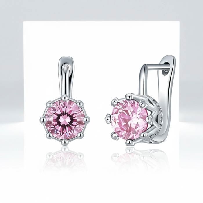 BOUCLES D'OREILLES DORMEUSES AMAZONES ROSES REMINISCENCE REM5AE01P