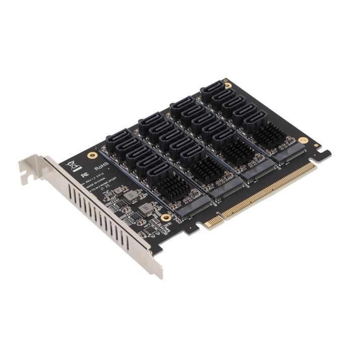 Carte PCIe 7 Ports USB 3.2 Gen1 5Gbps - Extension Avant Pour PC, Compatible Windows/Linux - 10