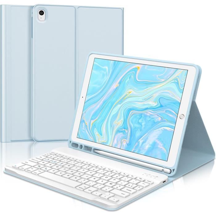 Clavier AZERTY Rétroéclairé Avec Coque Pour IPad 10.2" (2021/2020/2019) - 7 Couleurs, 3 Zones LED - Protection Incluse - 6