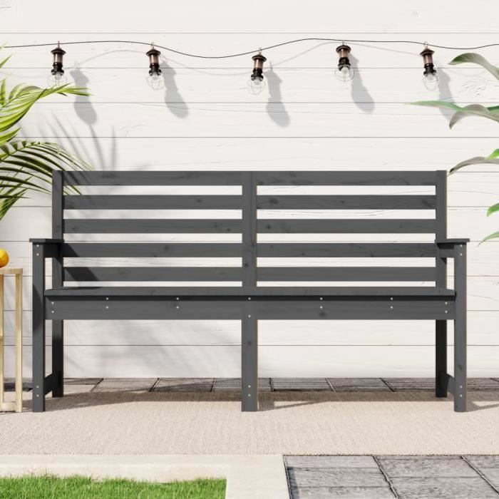 vidaXL Banc de jardin 159 cm Bois de pin - vue 2