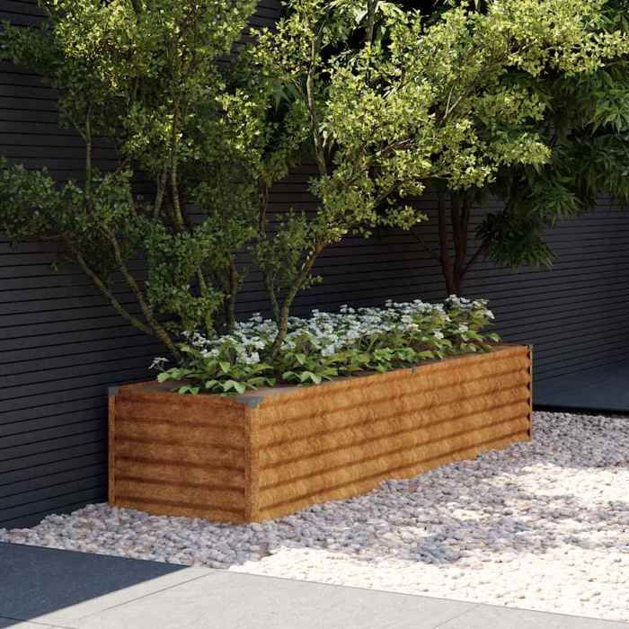 vidaXL Lit surélevé de jardin 194x50x36 cm acier corten 151976
