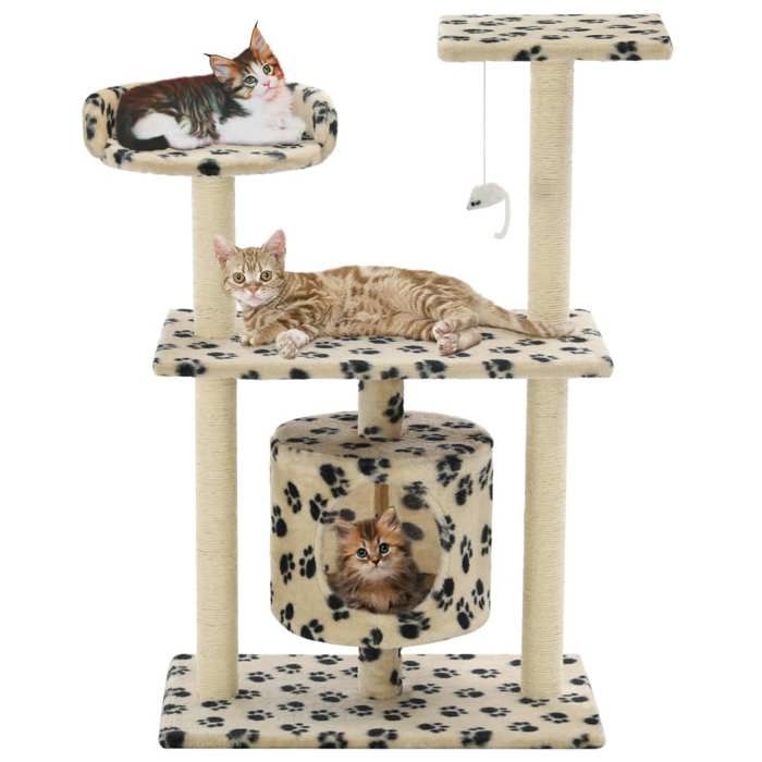 vidaXL Arbre à chat avec griffoirs en sisal 95 cm