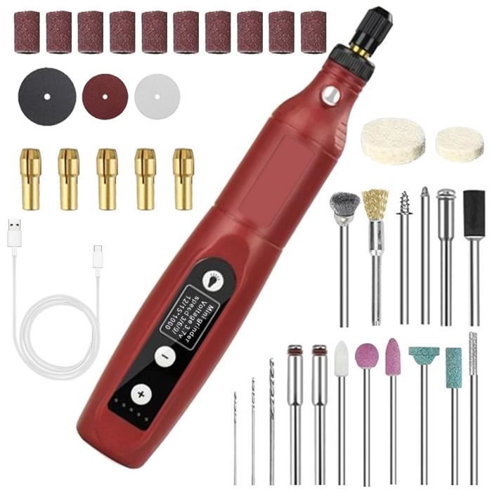EJ.life mini broyeur électrique Ensemble d'outils de meulage de