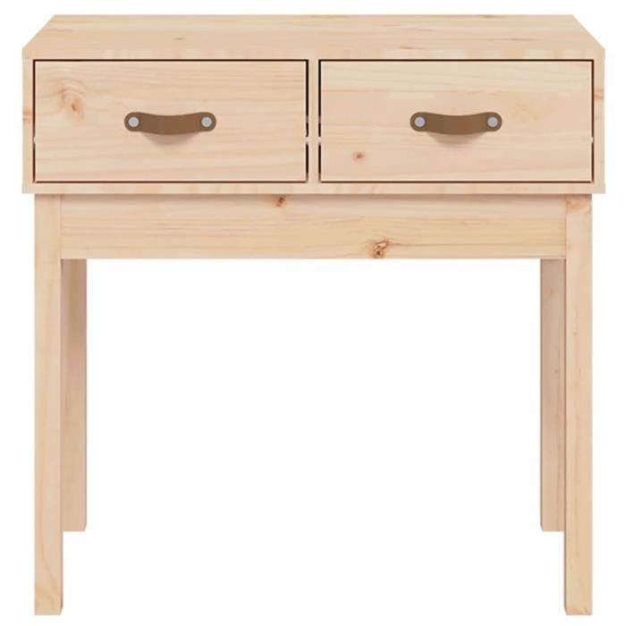 table console en bois de pin massif yosoo - blanc - style campagne - 76,5x40x75 cm